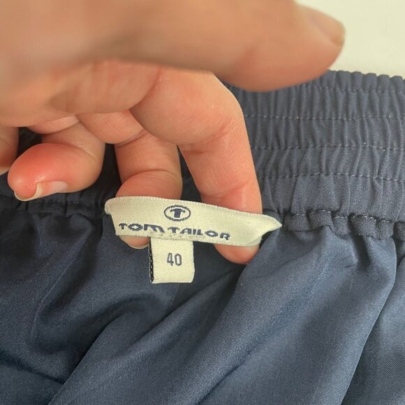 Tom Tailor Blue Pleated Pull On Elastic Waist Skirt Womens EU 40 US Size Small - Picture 4 of 11